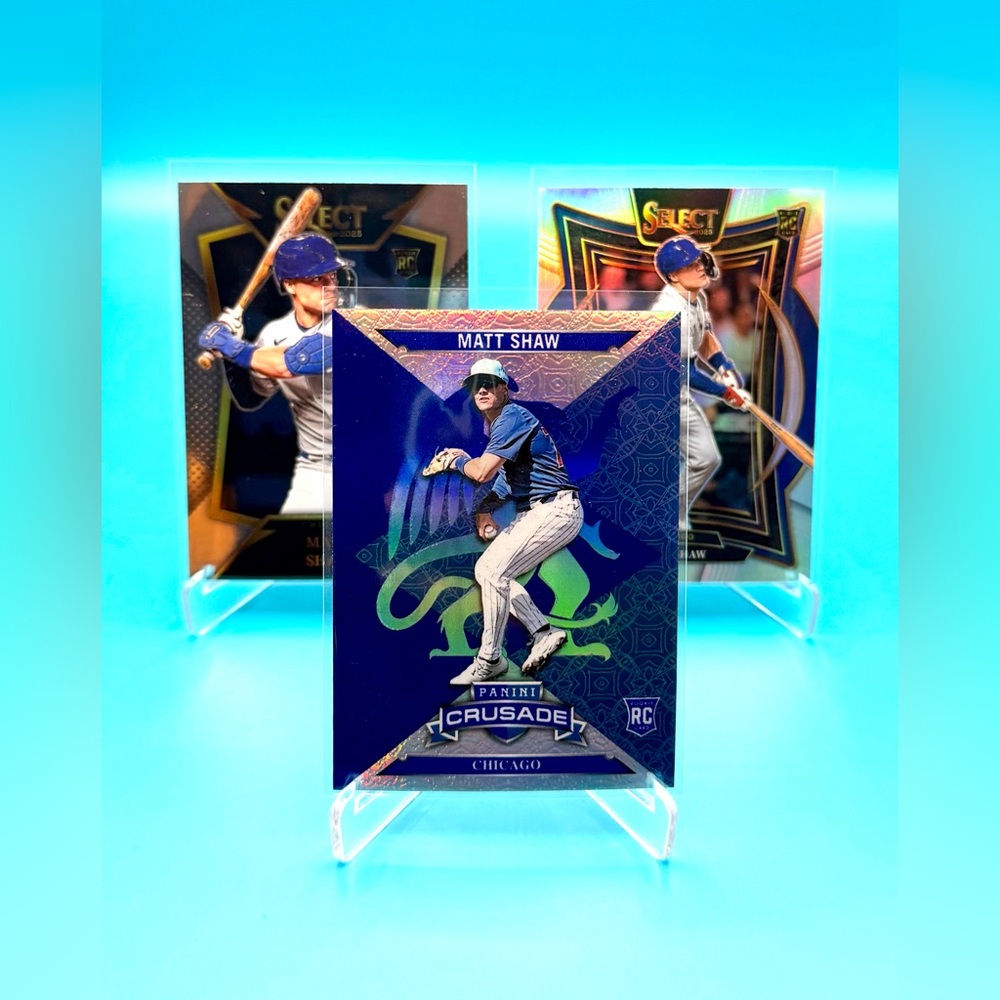 š„Matt Shaw Rookie Lot! Crusade Blue/Silver Refractor + Select Refractor Rookie! - Picture 8 of 8